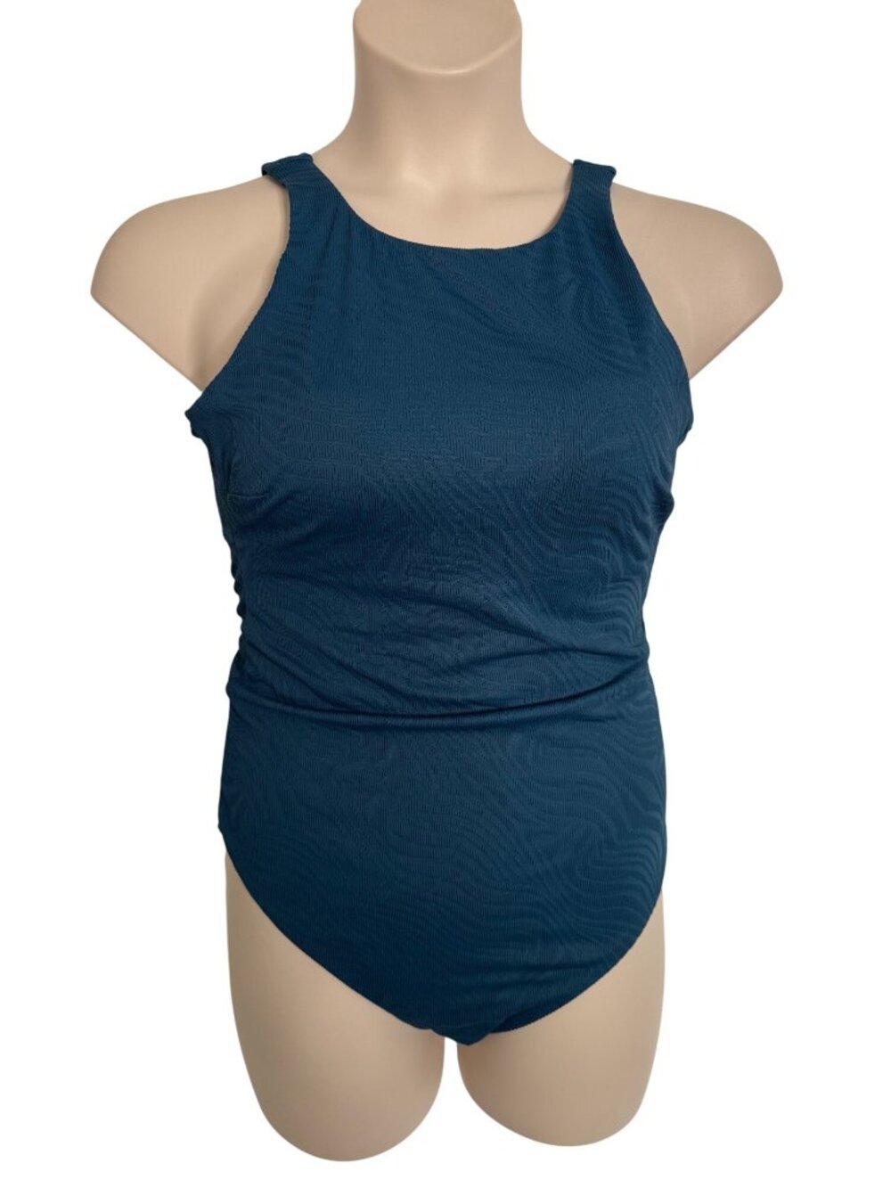 Shade and Shore One Piece Size Large 12/14 Padded NWT Blue Swimsuit